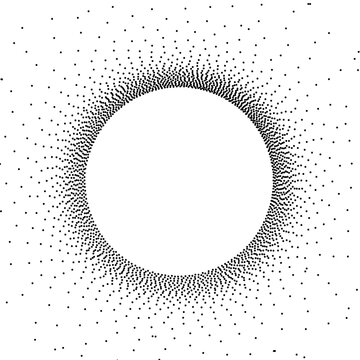 black rhinestone crystal burst circular frame background