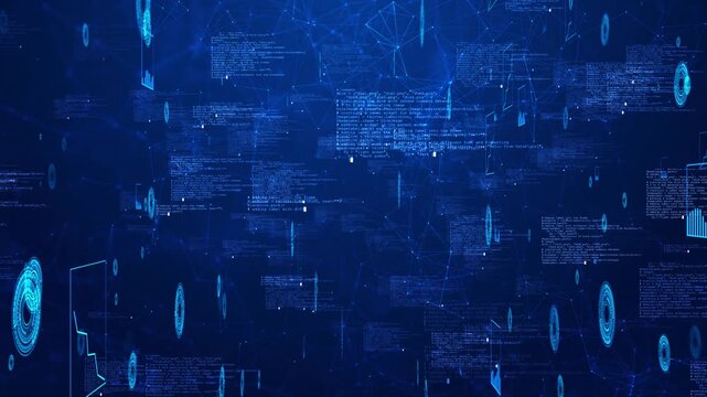 AI Deep Learning Artificial Intelligence Neural Networks Predictive Analytics Coding and Algorithms, Blocks of Modern Programming, Digital Information Technology Space cybersecurity blockchain 3D