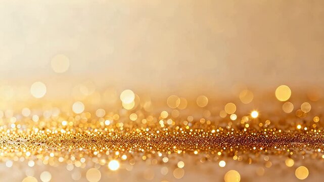 Golden glitter bokeh background