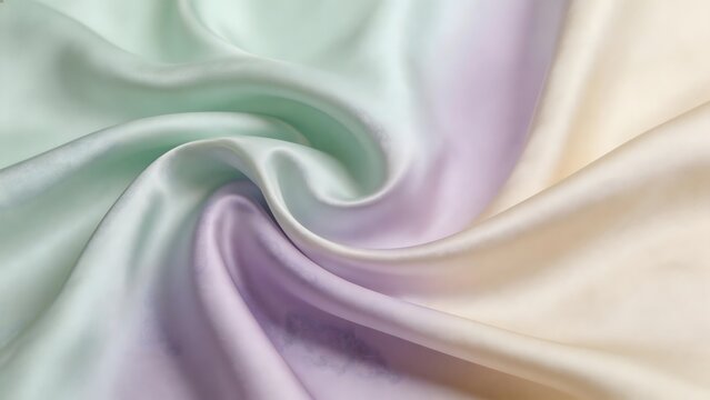 Soft fabric swirl in pastel colors