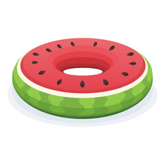 Watermelon pool float inflatable ring. vector illustration © Serhii