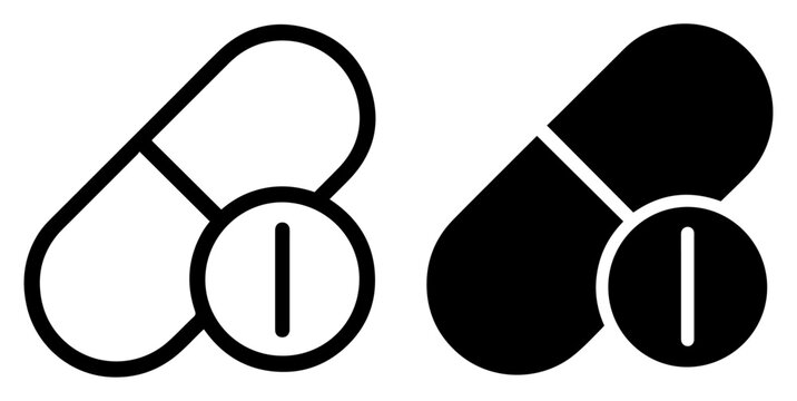 medical pill capsule vector icon