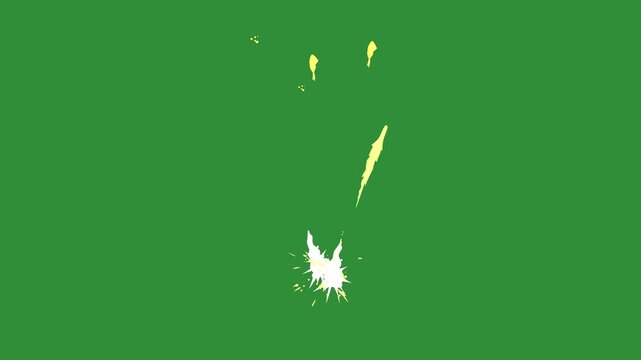 Comic Impact Hit Punch Energy Burst Animation | 2D FX Elements Pack | Impact Effect Overlay on Green Screen