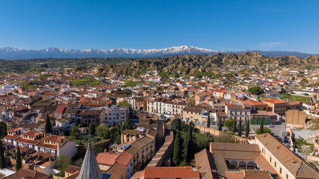 Vista del hermoso municipio de Guadix en la provincia de Granada, Andaluc&iacute;a
