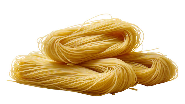 Pile of Dried Spaghetti Pasta Nests