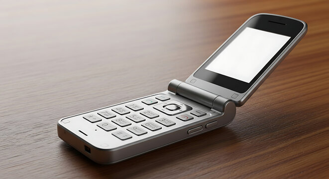 Retro flip phone with a classic design and a clean, uncluttered keypad for easy typing