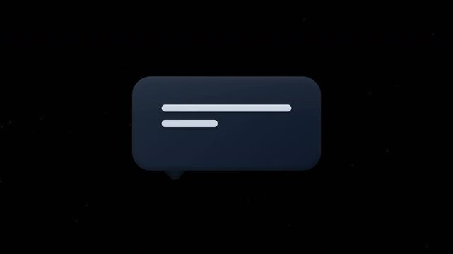 AI chatbot response icon animation for digital interface design