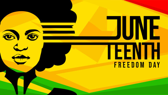 Juneteenth freedom day banner -   vector illustration