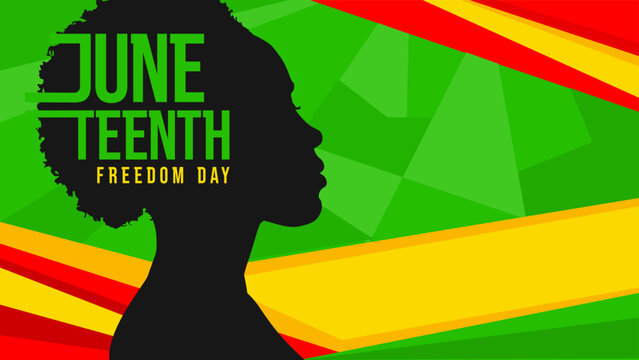 Juneteenth freedom day banner -   vector illustration