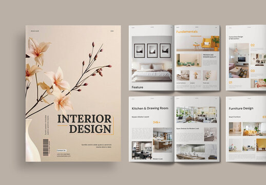 Minimal Interior Design Magazine Template