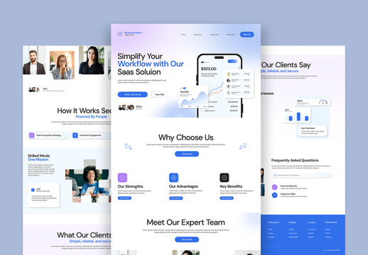 SaaS Landing Page UI Design