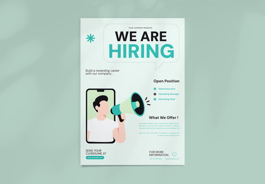 Corporate Job Vacancy Hiring Flyer Template
