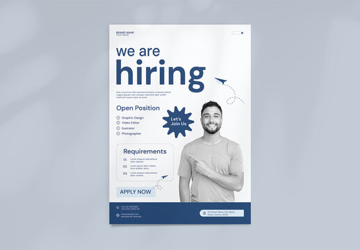 We Are Hiring Flyer Template