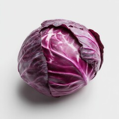 Fototapeta premium red cabbage on white background