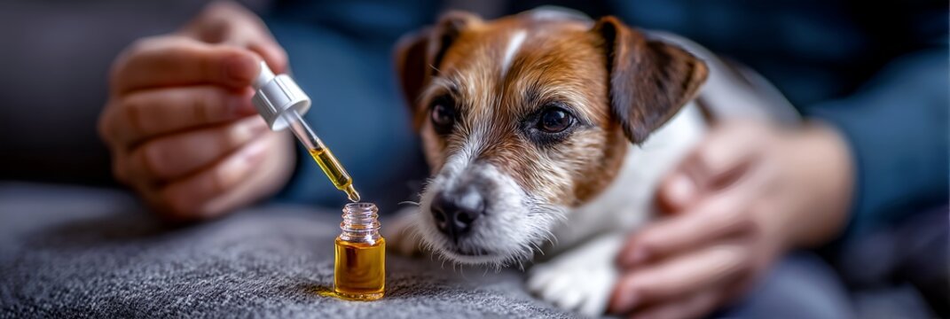 Veterinarian performs tick removal behind a dog ear during seasonal exam