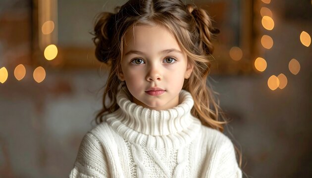 Portrait of a girl with thoughtful expression