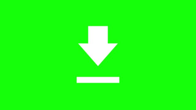 Download Icon: An isolated, minimalist download icon against a bright green background. It evokes a sense of straightforwardness, digital progress, and readily available information.