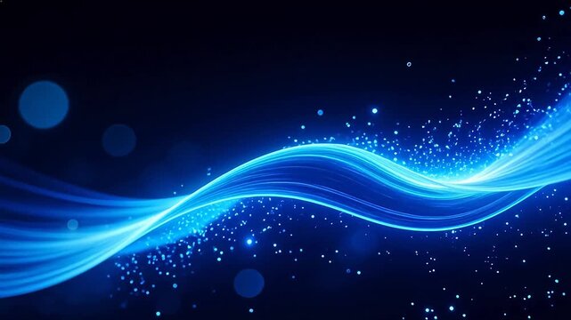 Blue glowing wave pattern