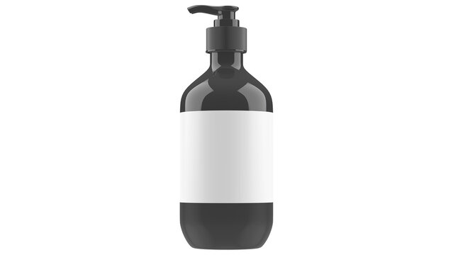 Cosmetic package. White shampoo bottle, cream tube and body lotion packaging template. Bathroom cosmetic plastic pack mock up isolated on transparent background.