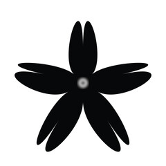 Obraz premium Black Abstract Organic Form Vector EPS Modern Minimal Design