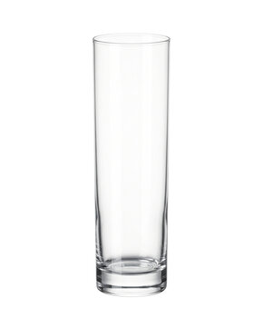 Empty crystal highball glass