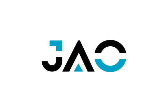 Modern JAC Logo Design: Professional Blue and Black Minimalist Vector Typography for Tech Branding