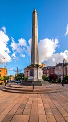 Obraz premium Monument standing tall in city square.