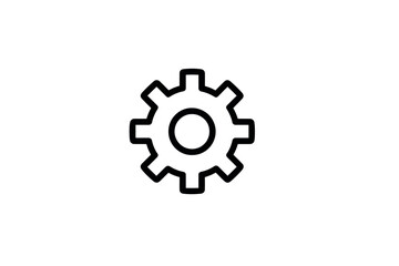 Fototapeta premium Minimalist gear icon symbolizing settings or engineering concepts