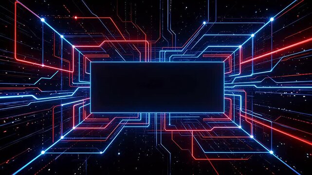 Abstract neon circuit design