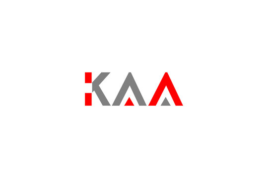 KAA Letter Logo Monogram: Modern Minimalist Red and Grey Geometric Triangle Typography Vector Design