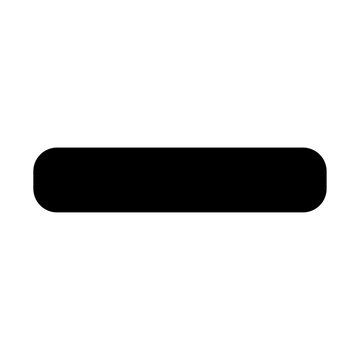 Black Minus Icon Minimal Style