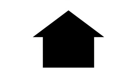 Fototapeta premium Simple Black Silhouette of a House Icon.