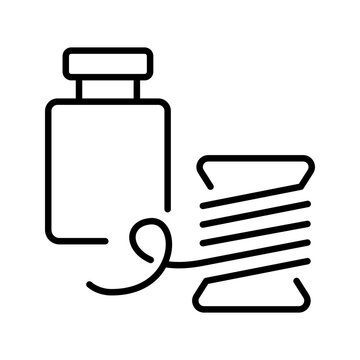 3d extruder icon. Industry and 3dprinting line symbol. Black and white.