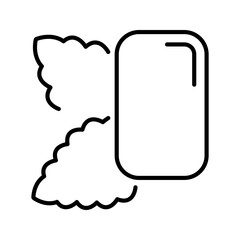 Chewing gum icon. Food and confectionery line symbol. Black and white. © M.Style