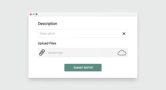 A screenshot shows a file upload dialog box on a light gray background.