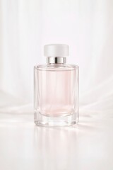 Naklejka premium Minimal Glass Perfume Bottle (Soft Elegant Beauty Concept)