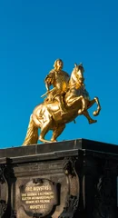 Great view of the Dresden’s most famous monument "Der Goldener Reiter", an over‑lifesize gilded copper equestrian statue of Friedrich August I., better known as Augustus the Strong. © H-AB Photography