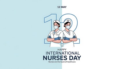 Two nurses celebrating international nurses day on may 12