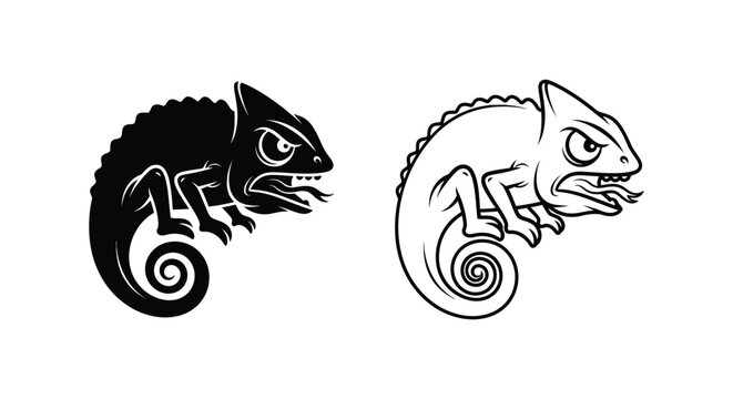 Chameleon Designs & Vector Art for Branding Vector