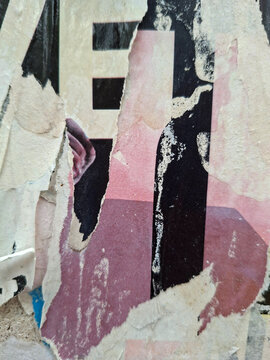 Torn poster abstract collage background