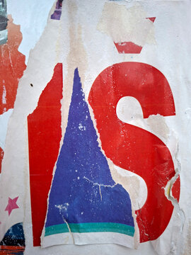 Torn poster abstract collage background