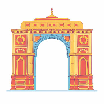 Indian Gateway Arch Illustration