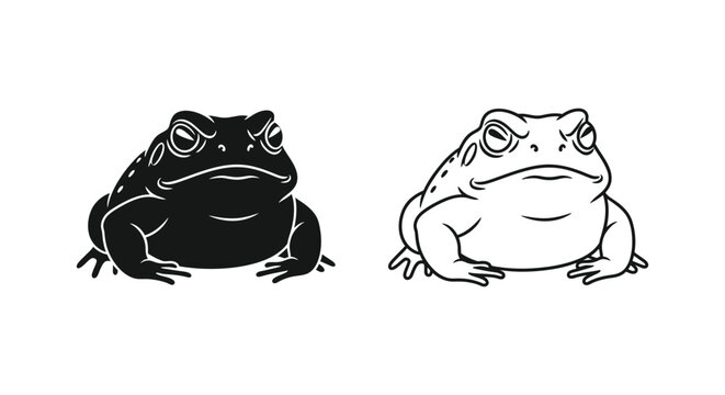 Cute Cartoon Toads Design Artwork Vector