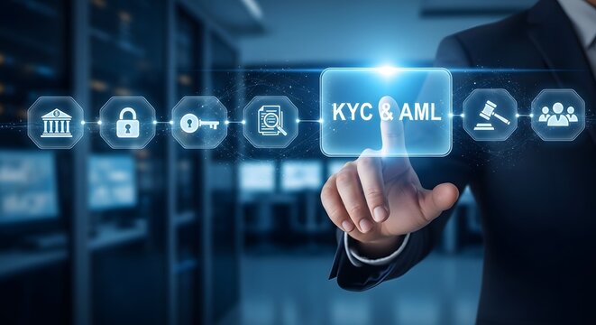 KYC & AML concept for financial and digital security.