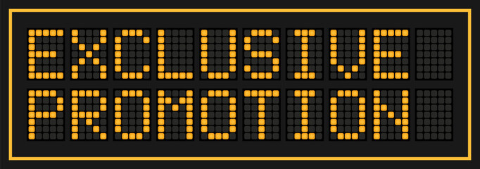 Fototapeta premium Orange color led banner in word special promotion on black background