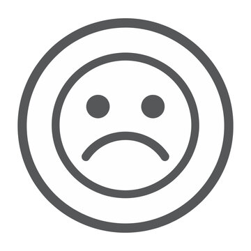 Vector of a sad face icon