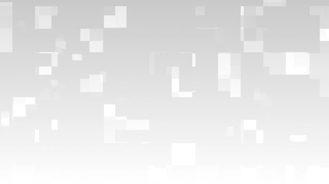 Minimal gray pixel noise animation with soft blocks and subtle motion, abstract digital background, clean monochrome texture with gentle depth and modern style.