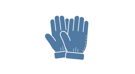 Obraz premium Blue protective work gloves pair.