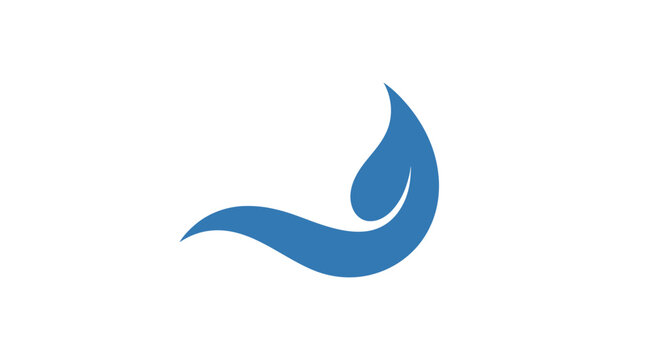 Blue flame icon design element.