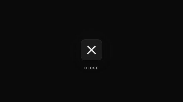 Hamburger Menu to Close Icon UI Animation with Glowing Transition and Smooth Toggle Interaction